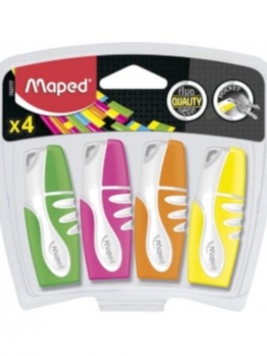 MAPED TEXT MARKER MINI FLUO 1/4 SET