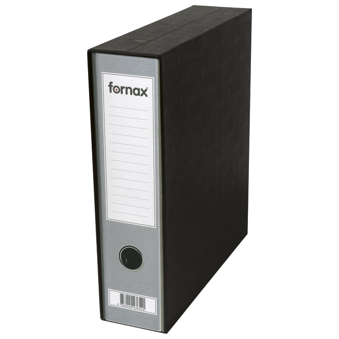 000002179 Registrator A4 Fornax Prestige 8cm sa kutijom srebrni - Slika 1